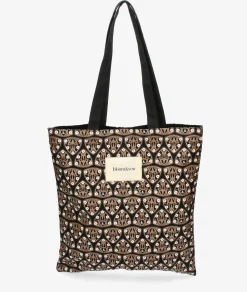 Mujer bloom&you Tote Bags|Bolsos*Bolso textil bloom&you ART DECO TOTE en negro