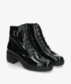 Mujer Fluchos Botines*Botines F2107 en charol negro