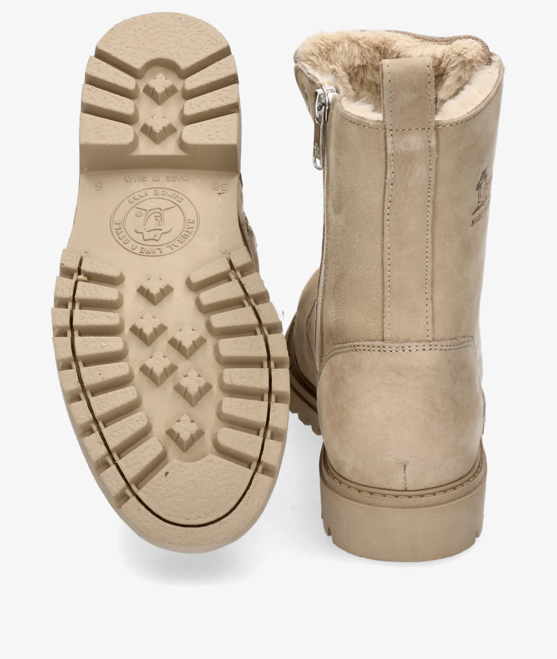 Mujer Panamá Jack Botines|Botas*Botines FRISIA B8 en nobuck piedra