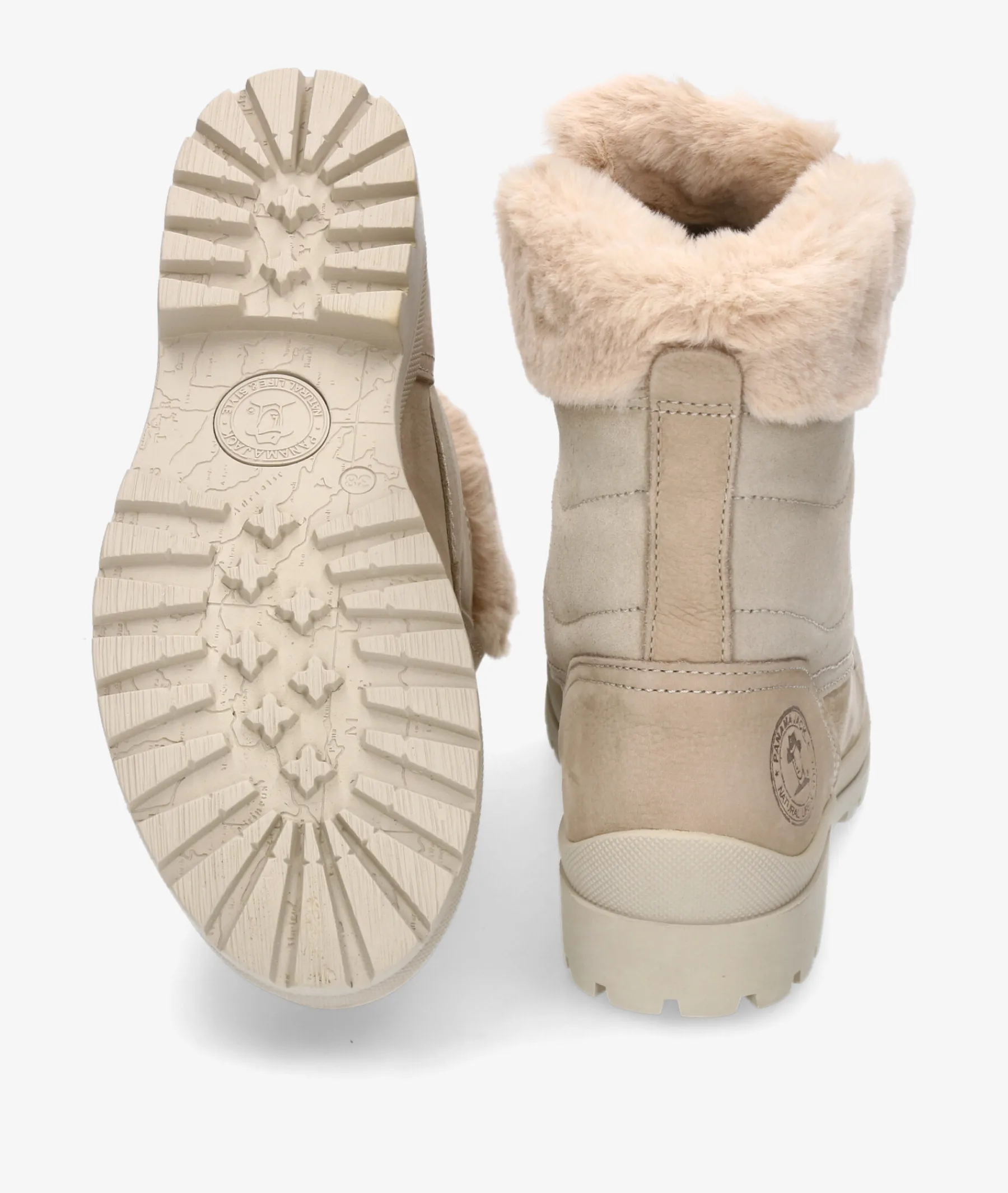 Mujer Panamá Jack Botines|Botas*Botines TUSCANI B28 en nobuck piedra