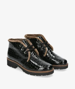Mujer Pitillos Botines*Botines 10773 en charol negro