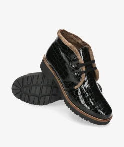 Mujer Pitillos Botines*Botines 10773 en charol negro