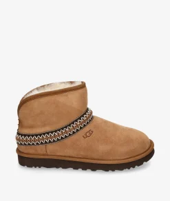 Mujer UGG Botas|Botines*Botines CLASSIC MINI CRESCENT en cuero