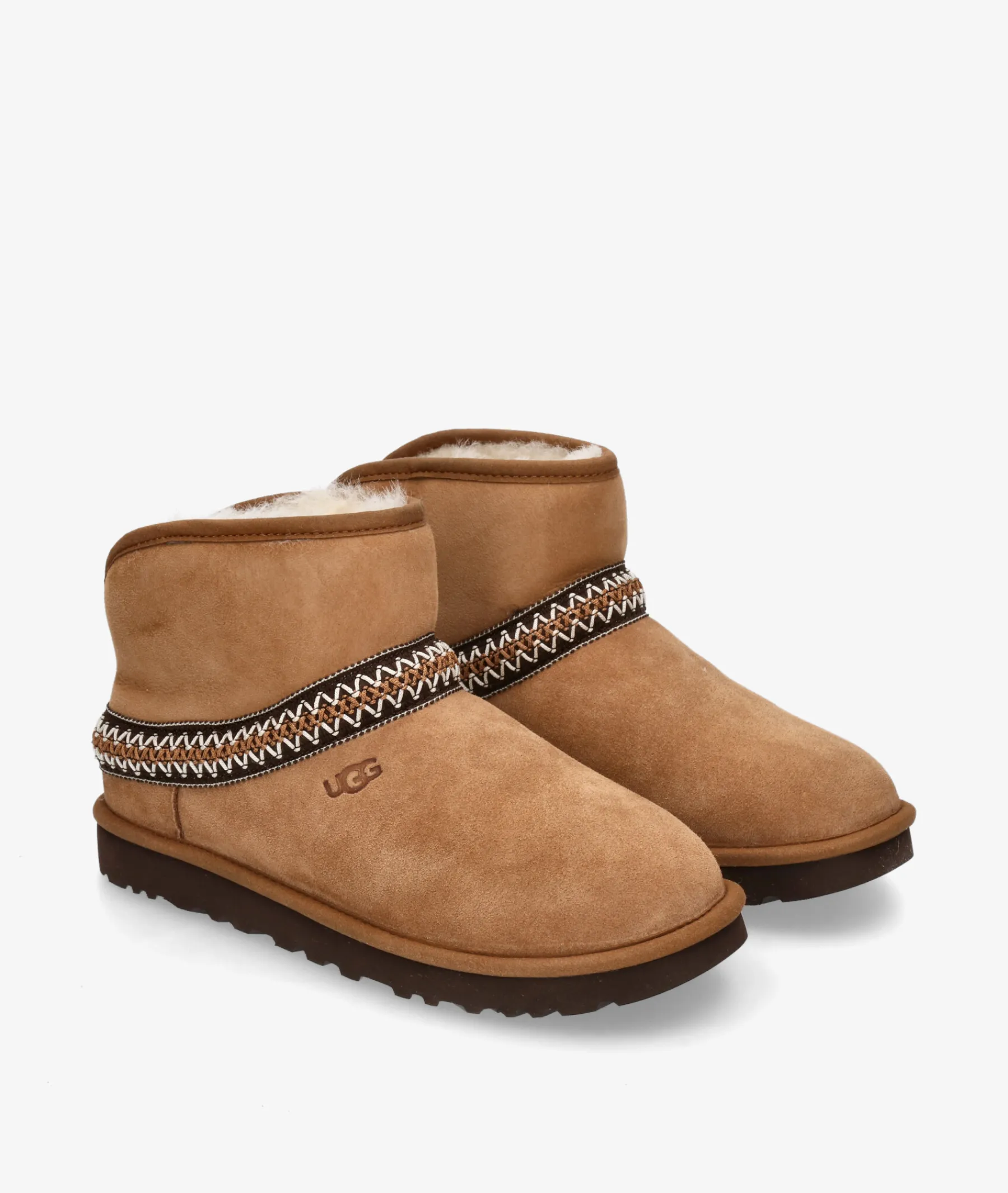 Mujer UGG Botas|Botines*Botines CLASSIC MINI CRESCENT en cuero