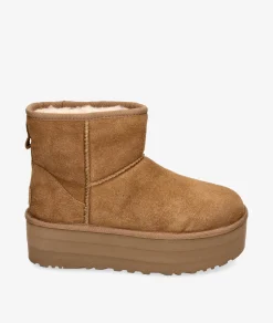 Mujer UGG Botas|Botines*Botines CLASSIC MINI PLATFORM en cuero