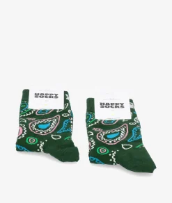 Mujer Happy Socks Calcetines*Calcetínes unisex P000086 en verde