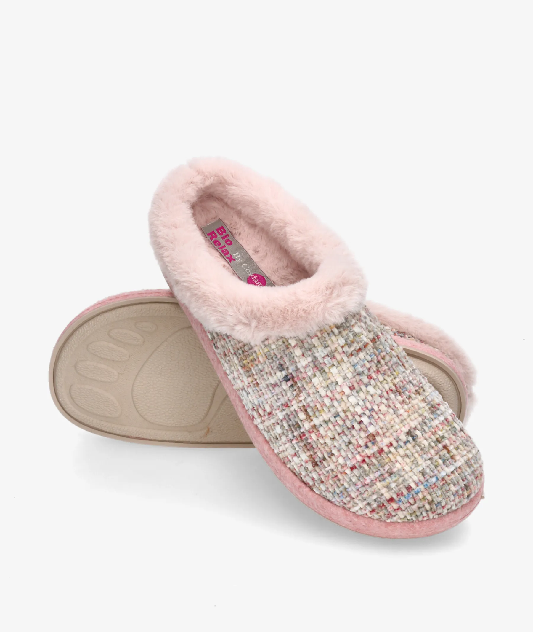 Mujer Bio Relax Zapatillas De Casa*Chinela 12049 en nude