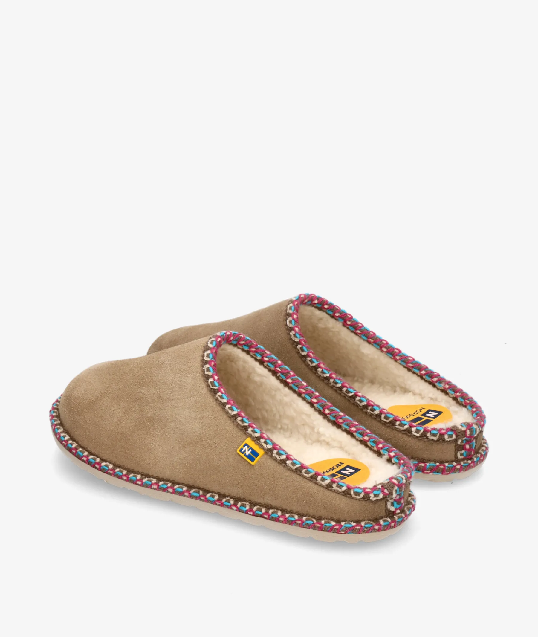 Mujer Nordikas Zapatillas De Casa*Chinela 2090 en serraje taupe