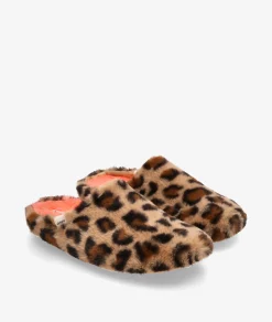 Mujer Victoria Zapatillas De Casa*Chinela 1081124 en leopardo