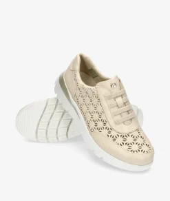 Mujer Pitillos Deportivos*Deportivos 11090 en beige
