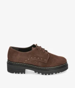 Mujer Kénnebec Bluchers Y Zapatos Con Cordones*DOBLE PISO 684 TACHITAS en serraje