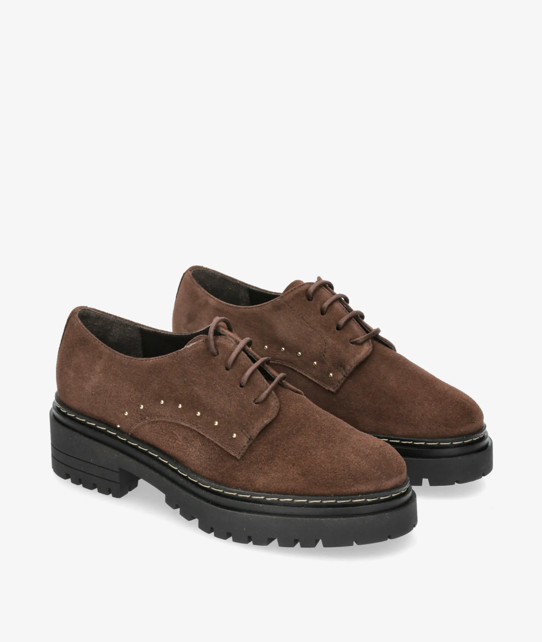 Mujer Kénnebec Bluchers Y Zapatos Con Cordones*DOBLE PISO 684 TACHITAS en serraje