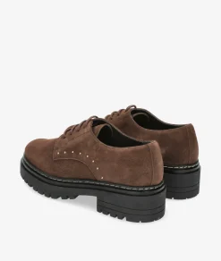 Mujer Kénnebec Bluchers Y Zapatos Con Cordones*DOBLE PISO 684 TACHITAS en serraje