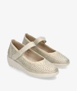 Mujer Amarpies Zapatos Confort|Merceditas*Merceditas 30121 en beige
