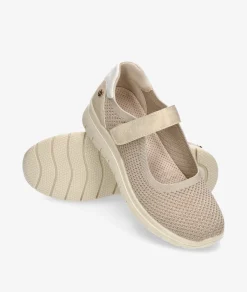 Mujer Amarpies Zapatos Confort|Merceditas*Merceditas 30035 en beige