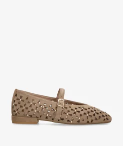 Mujer pabloochoa.shoes Merceditas*Merceditas SR1582 en serraje taupe