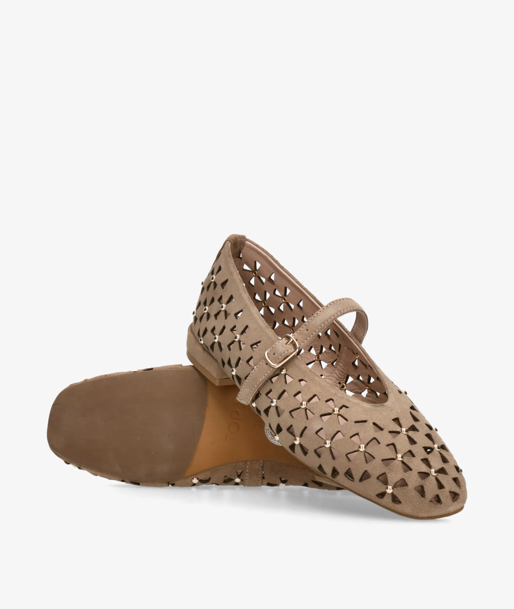 Mujer pabloochoa.shoes Merceditas*Merceditas SR1582 en serraje taupe