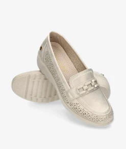 Mujer Amarpies Zapatos Confort|Mocasines*Mocasines 30118 en platino