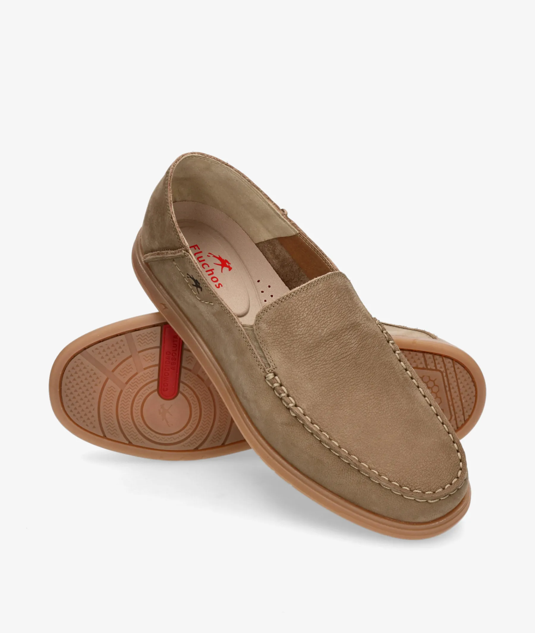 Hombre Fluchos Zapatos Casual|Mocasines*Mocasines F2193 en nobuck taupe