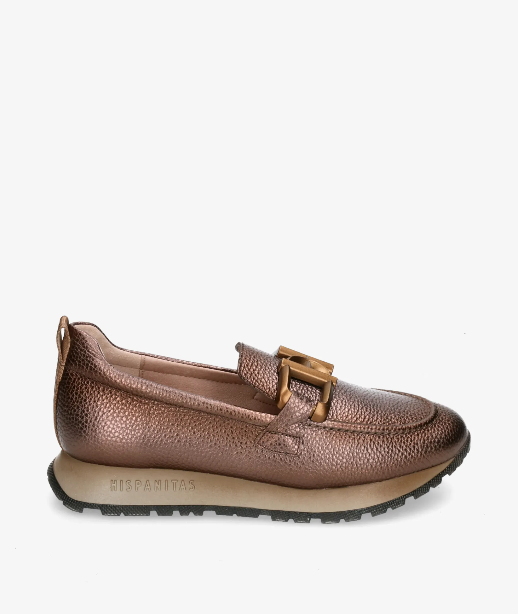 Mujer Hispanitas Mocasines*Mocasines HI254386 en taupe metalizado