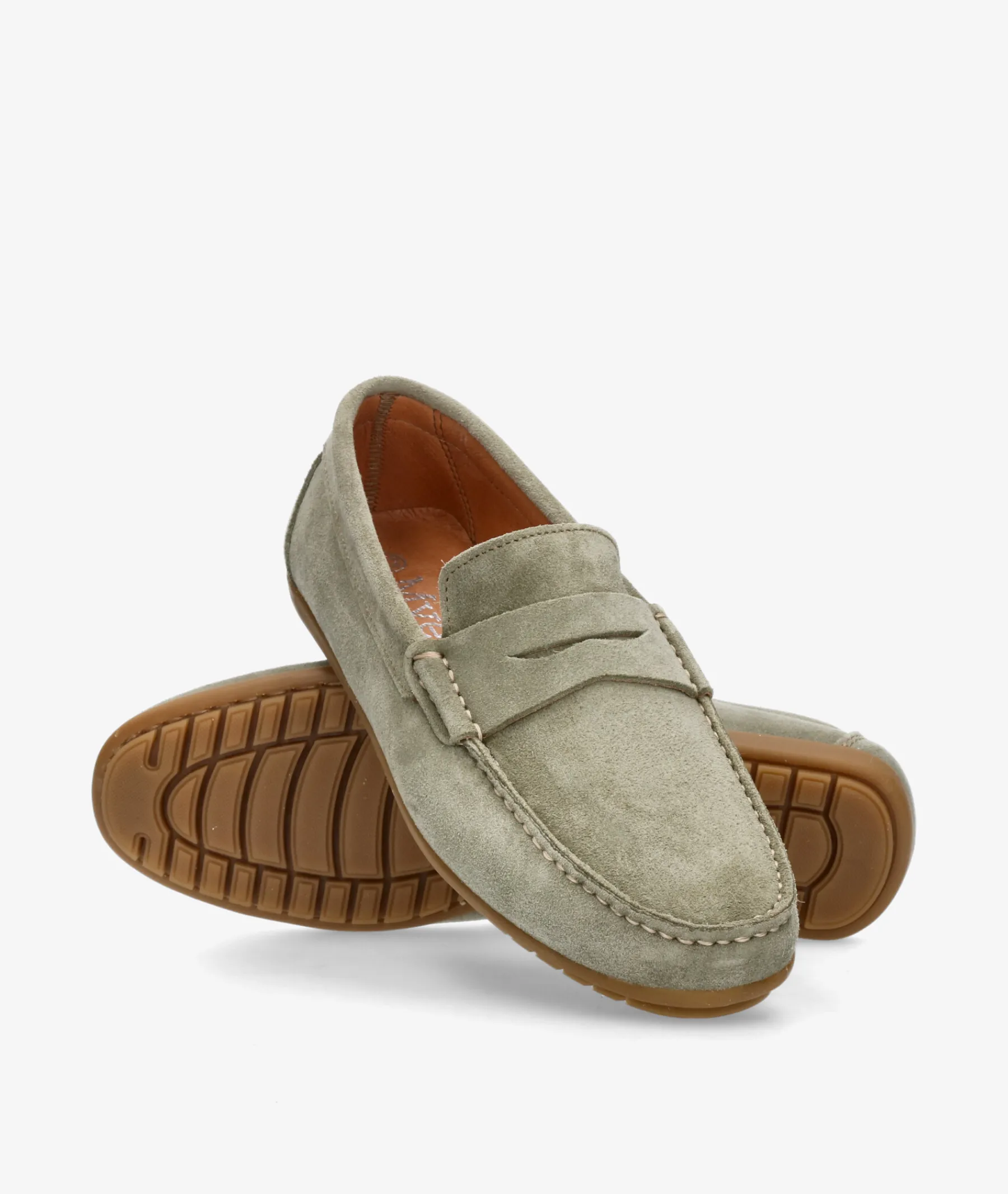 Hombre pabloochoa.shoes Mocasines*Mocasines 82223 en serraje kaki