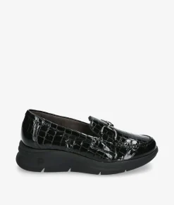 Mujer Pitillos Mocasines*Mocasines 10750 en coco negro