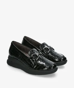 Mujer Pitillos Mocasines*Mocasines 10750 en coco negro