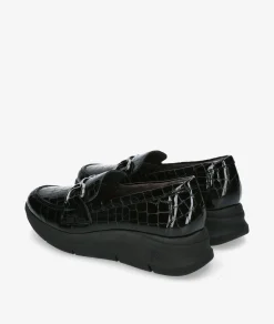 Mujer Pitillos Mocasines*Mocasines 10750 en coco negro