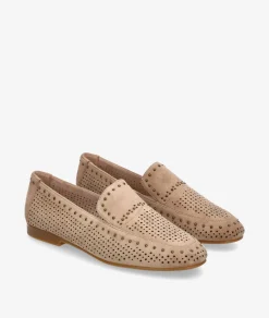 Mujer Stephen Allen Mocasines*Mocasines LAUR-24 1908-C490 en ante camel