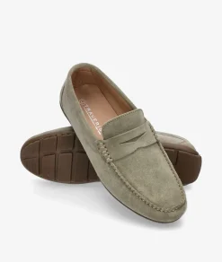 Hombre Traveris Mocasines|Zapatos Casual*Mocasines 33720 en serraje kaki