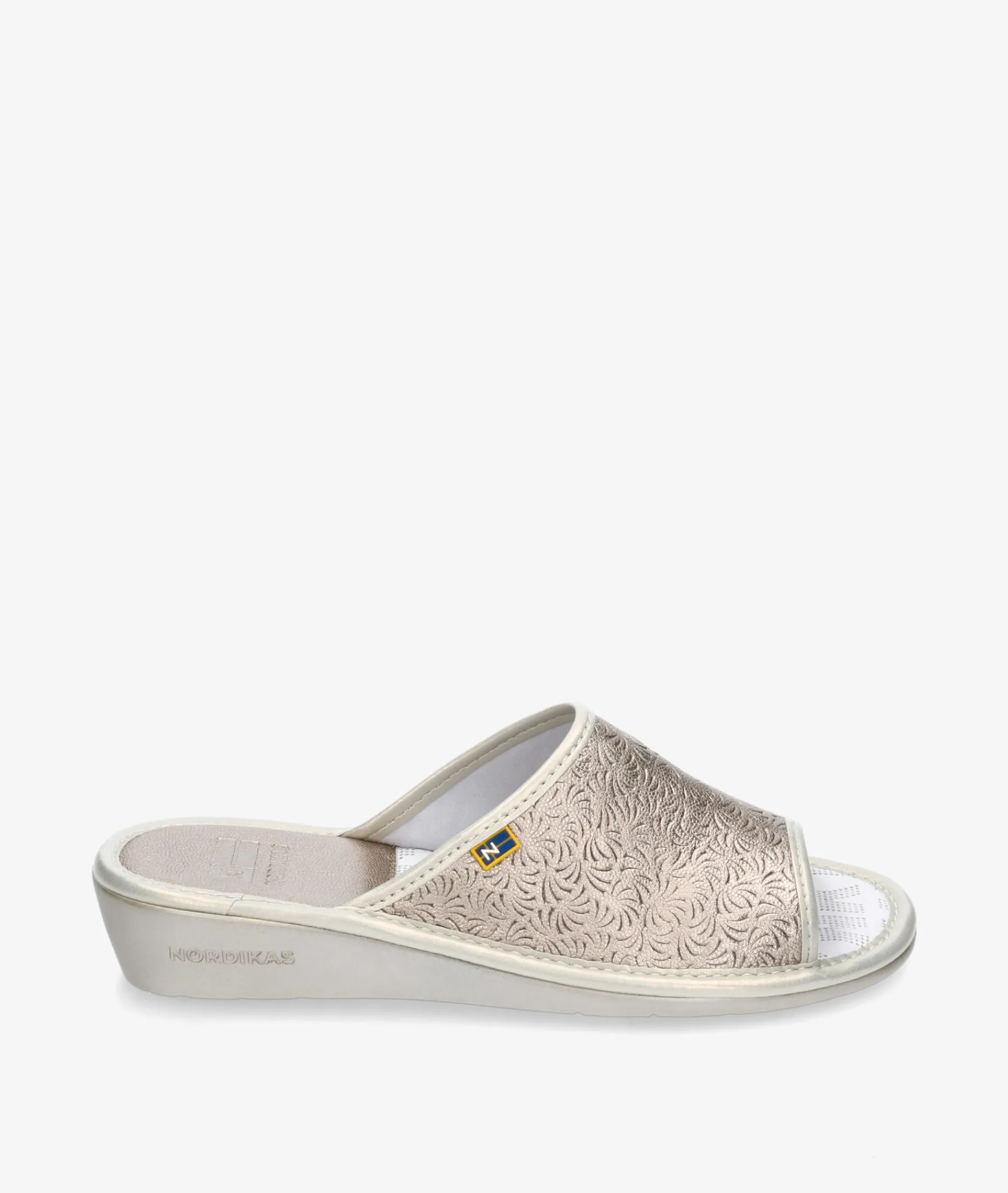 Mujer Nordikas Zapatillas De Casa*pinky 1924/8 en taupe metalizado