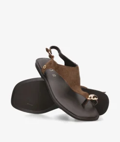Mujer pabloochoa.shoes Sandalias*Sandalias SF1691 en ante marrón