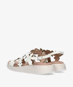 Mujer Wonders Sandalias*Sandalias C-6551 en charol blanco