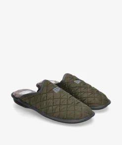 Hombre Bio Relax Zapatillas De Casa*Zapatillas de casa 1448 en caki