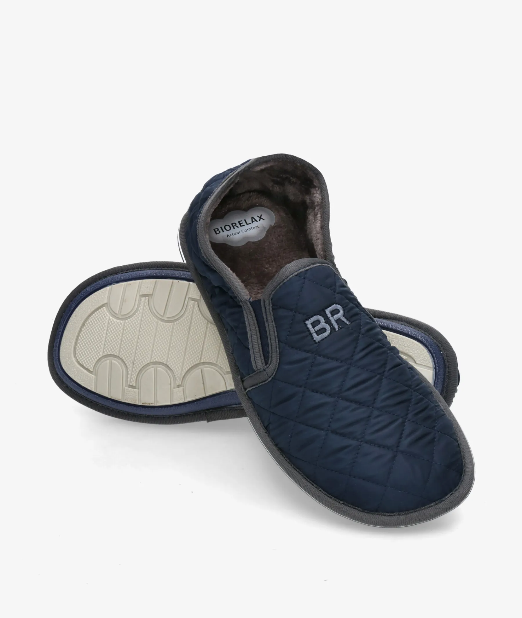 Hombre Bio Relax Zapatillas De Casa*Zapatillas de casa 1566 en marino