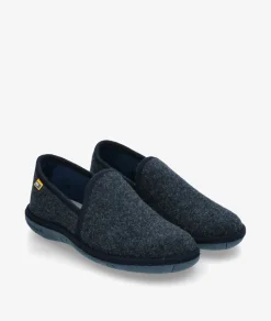 Hombre Nordikas Zapatillas De Casa*Zapatillas de casa 2631 en azul marino
