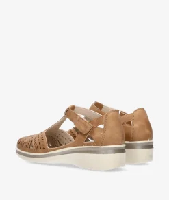 Mujer Amarpies Sandalias*Zapatos confort 30030 en cuero