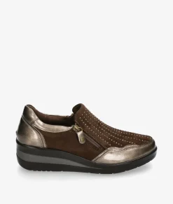 Mujer Amarpies Zapatos Confort*Zapatos confort 29385 en metalizado