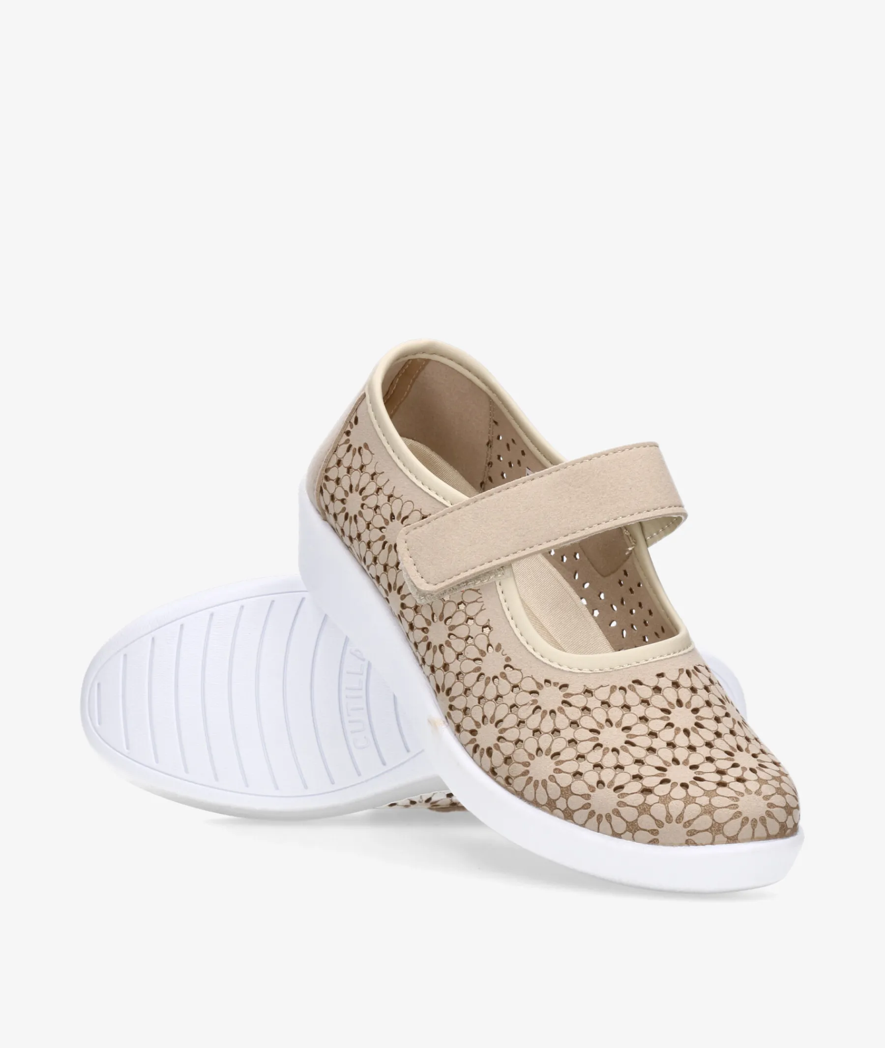 Mujer pabloochoa.shoes Merceditas*Zapatos confort DOCTOR CUTILLAS 38470 en beige