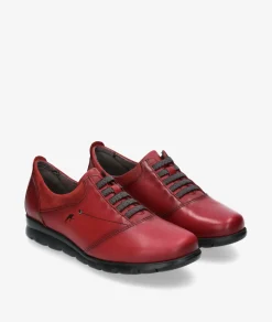 Mujer Fluchos Bluchers Y Zapatos Con Cordones*Zapatos confort F0354 en cereza