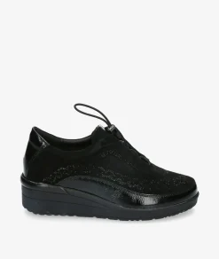 Mujer St Gallen Bluchers Y Zapatos Con Cordones*Zapatos confort St. Gallen ALIDA 22-10-20593 en negro