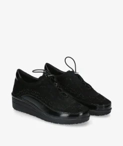 Mujer St Gallen Bluchers Y Zapatos Con Cordones*Zapatos confort St. Gallen ALIDA 22-10-20593 en negro