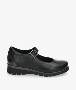 Mujer Valeria´s Merceditas*Zapatos confort 2386 en negro