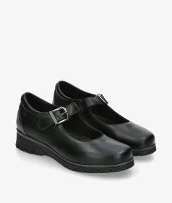 Mujer Valeria´s Merceditas*Zapatos confort 2386 en negro