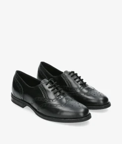 Mujer Funny Lola Bluchers Y Zapatos Con Cordones*Zapatos inglés 1109 en negro