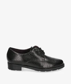 Mujer Pitillos Bluchers Y Zapatos Con Cordones*Zapatos inglés 10184 en negro