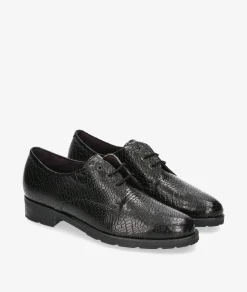 Mujer Pitillos Bluchers Y Zapatos Con Cordones*Zapatos inglés 10184 en negro
