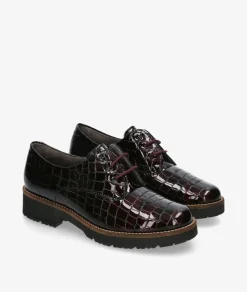 Mujer Pitillos Bluchers Y Zapatos Con Cordones*Zapatos inglés 10771 en charol