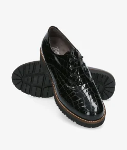 Mujer Pitillos Bluchers Y Zapatos Con Cordones*Zapatos inglés 10771 en charol