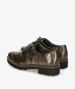Mujer Pitillos Bluchers Y Zapatos Con Cordones*Zapatos inglés 10771 en charol